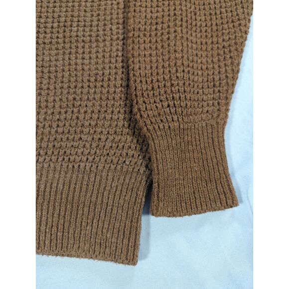 VTG Ash Creek Trading M Brown Silk Cotton Knit Sweater Textured Pullover - Picture 4 of 9